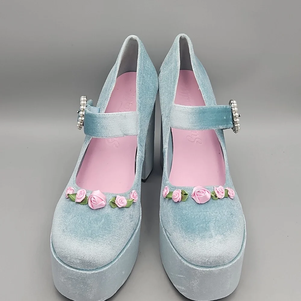 Dolls Kill Sugar Thrillz So This Is Love Platform Mary Jane’s Women 11 Sold Out! - Picture 2 of 12